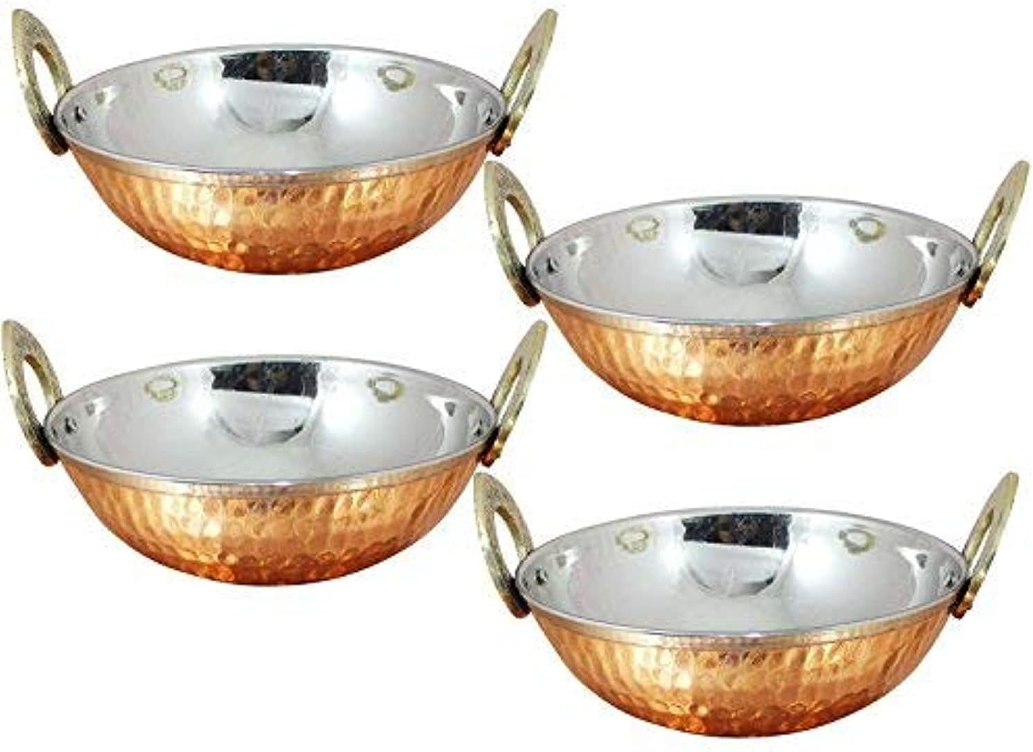 Copper Stainless Steel Bowls - 4-Piece