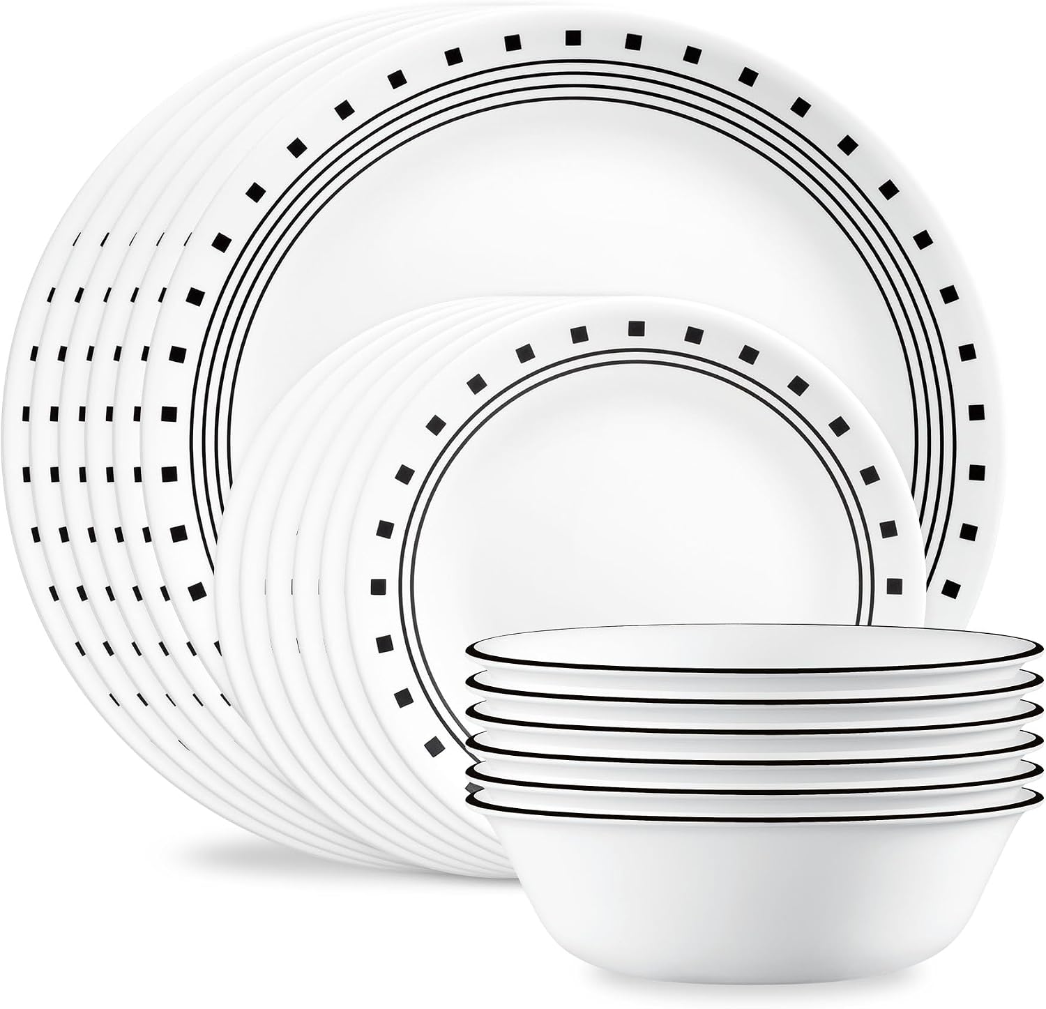 Vitrelle Glass Dinnerware Set - 18-Piece - Image 14