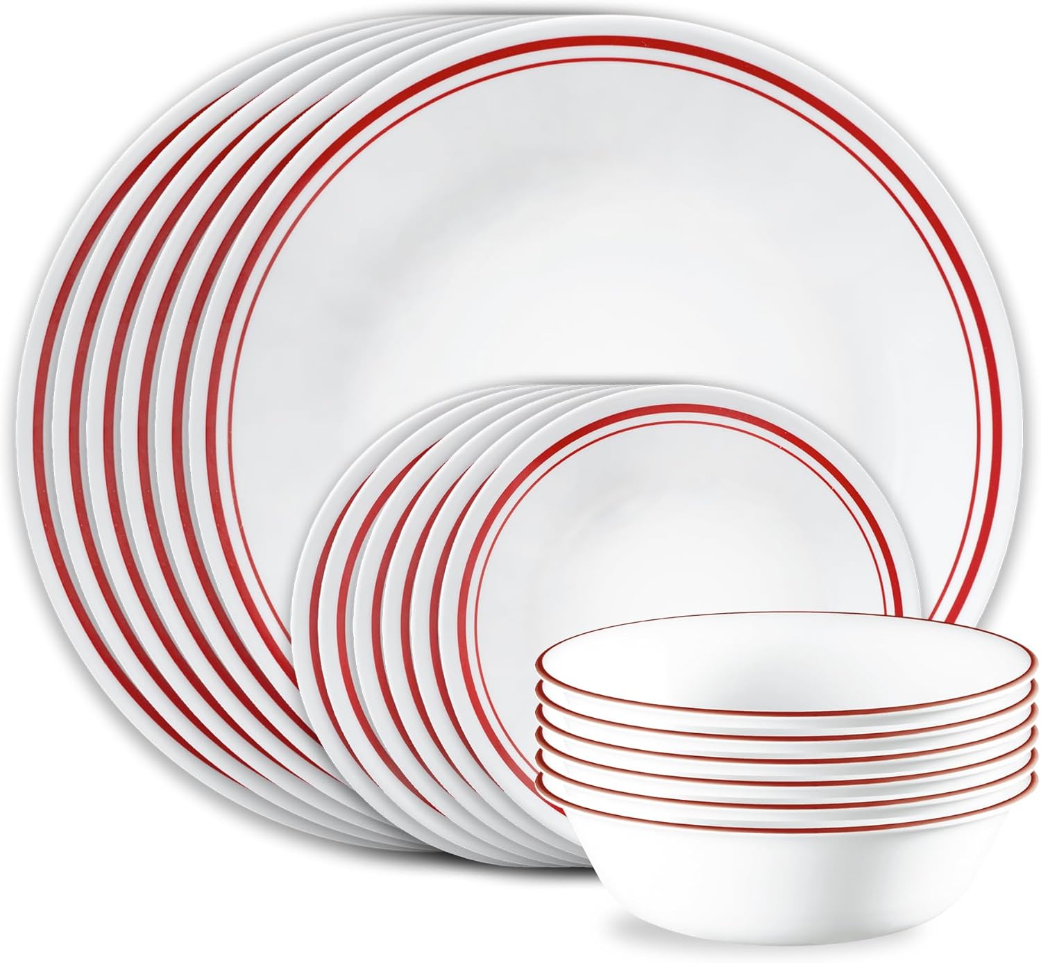Vitrelle Glass Dinnerware Set - 18-Piece - Image 11