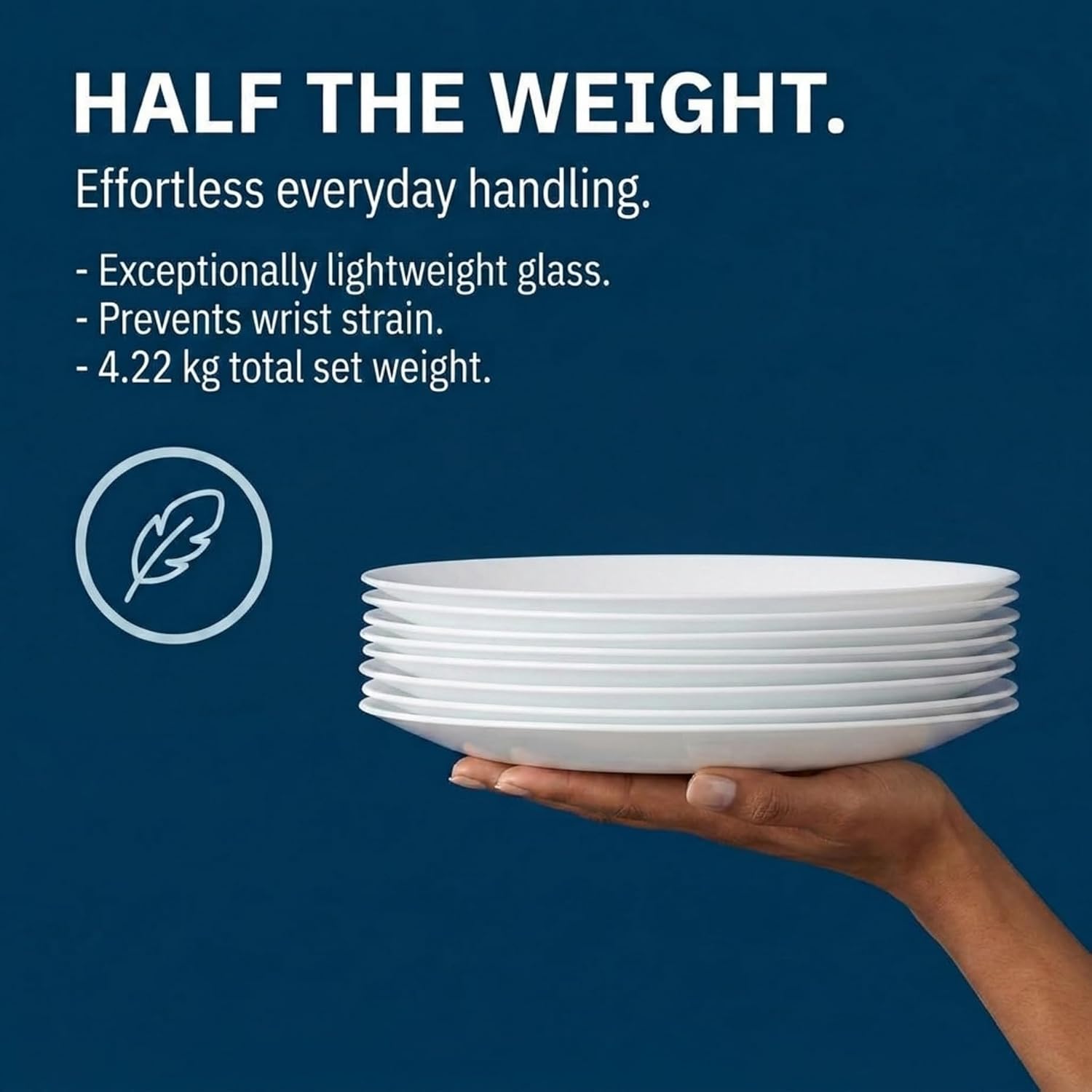 Vitrelle Glass Dinnerware Set - 18-Piece - Image 9