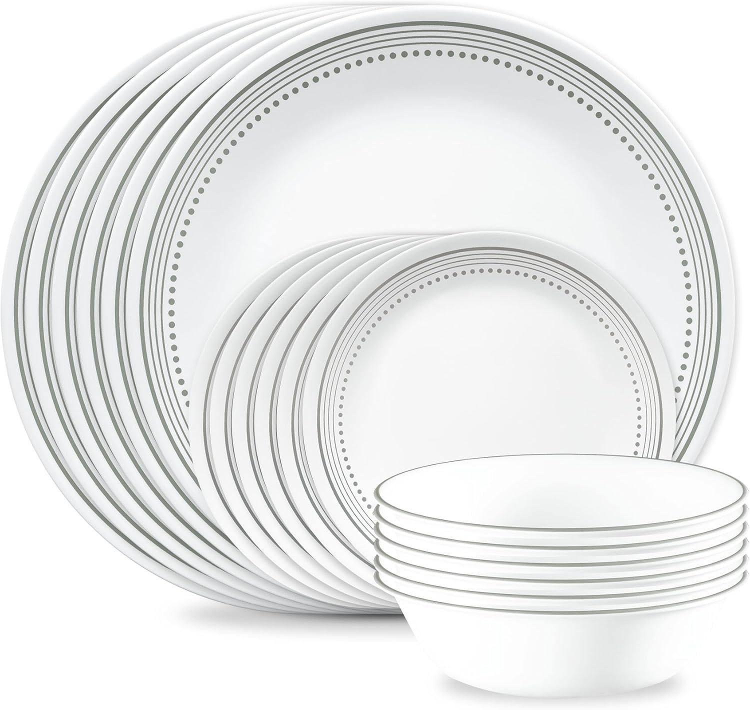 Vitrelle Glass Dinnerware Set - 18-Piece - Image 12