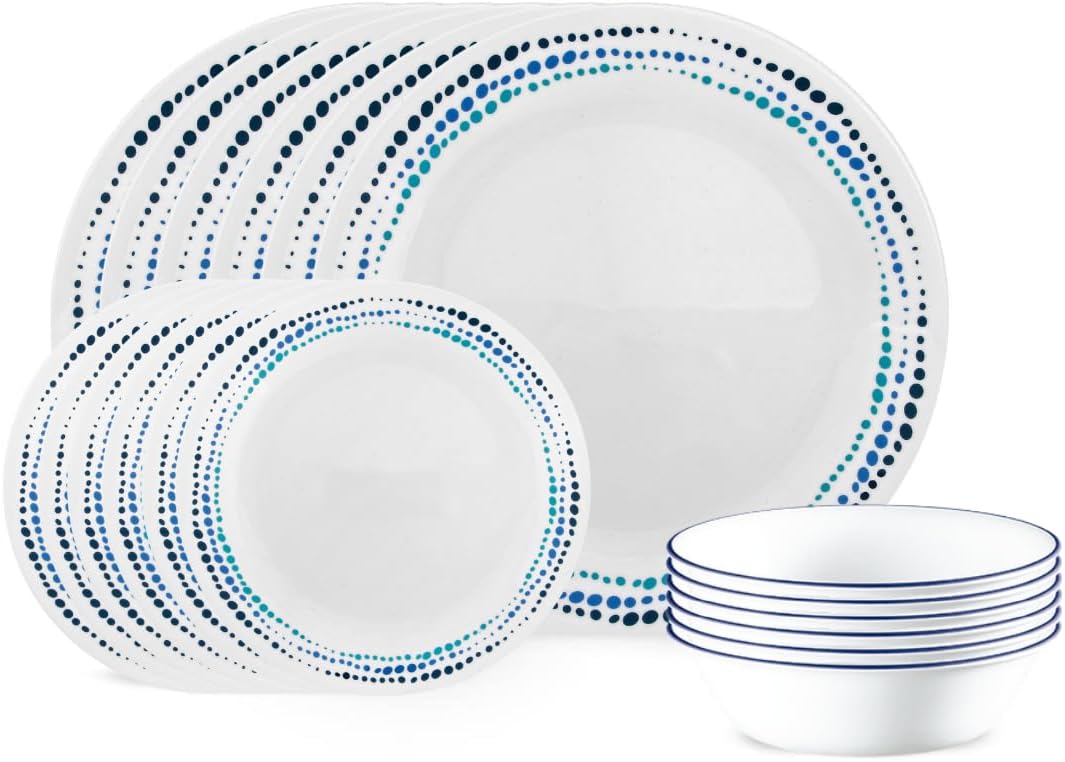 Vitrelle Glass Dinnerware Set - 18-Piece - Image 16