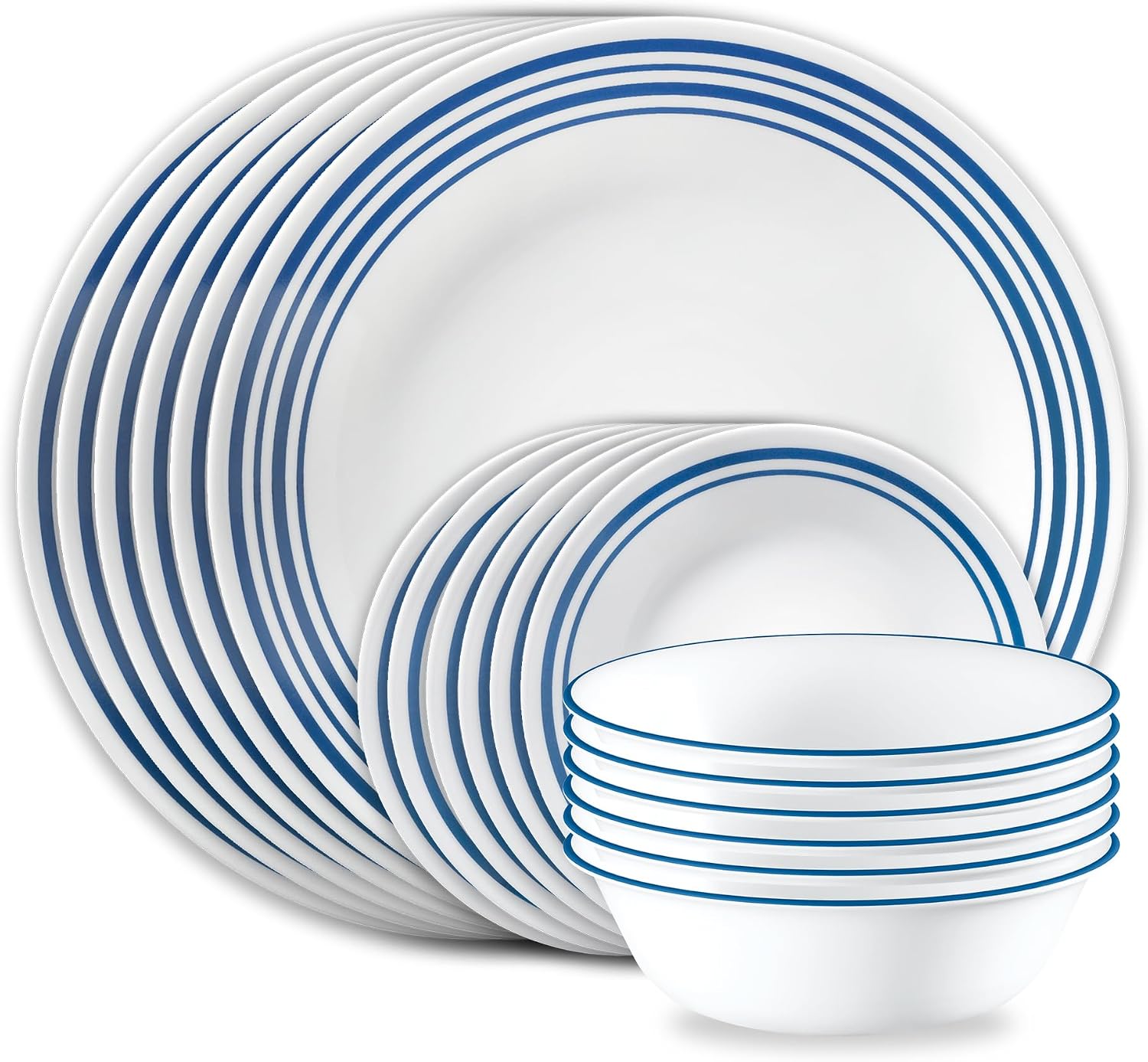 Vitrelle Glass Dinnerware Set - 18-Piece - Image 13