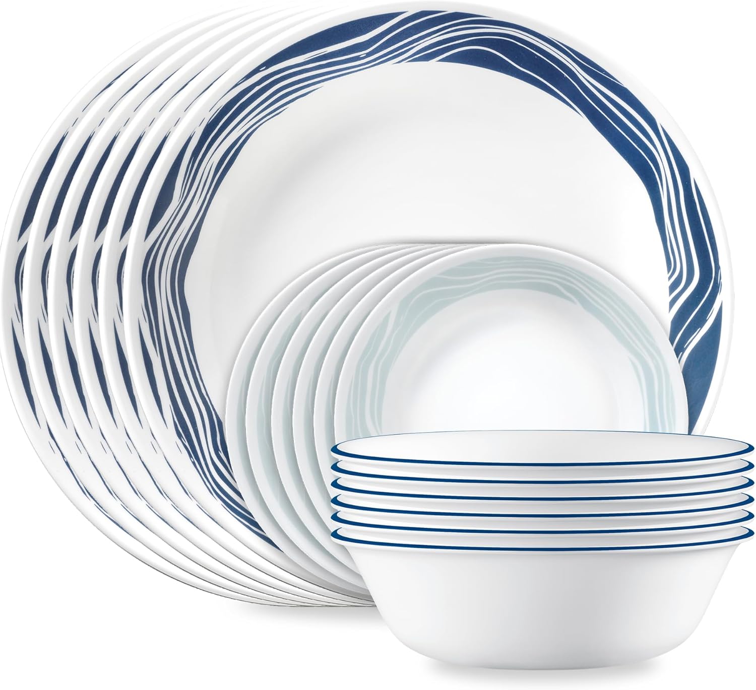 Vitrelle Glass Dinnerware Set - 18-Piece - Image 10