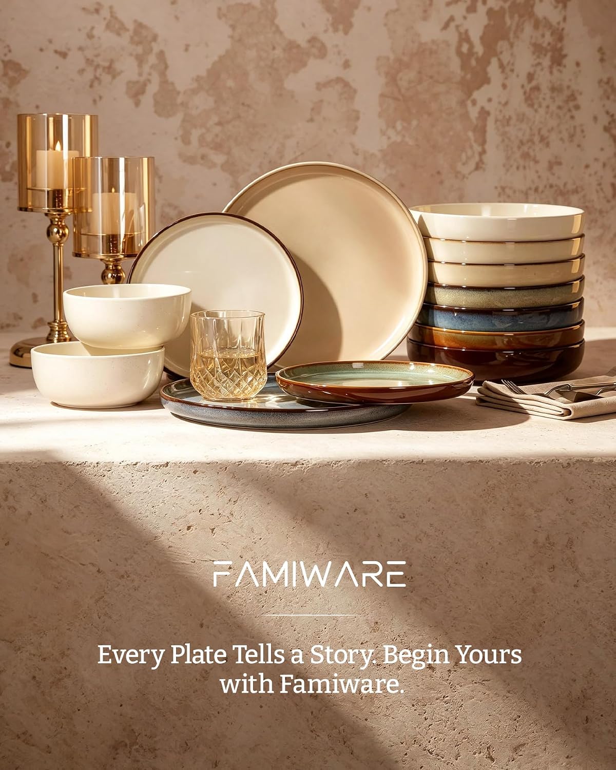 12-Piece Stoneware Dinnerware - Image 8