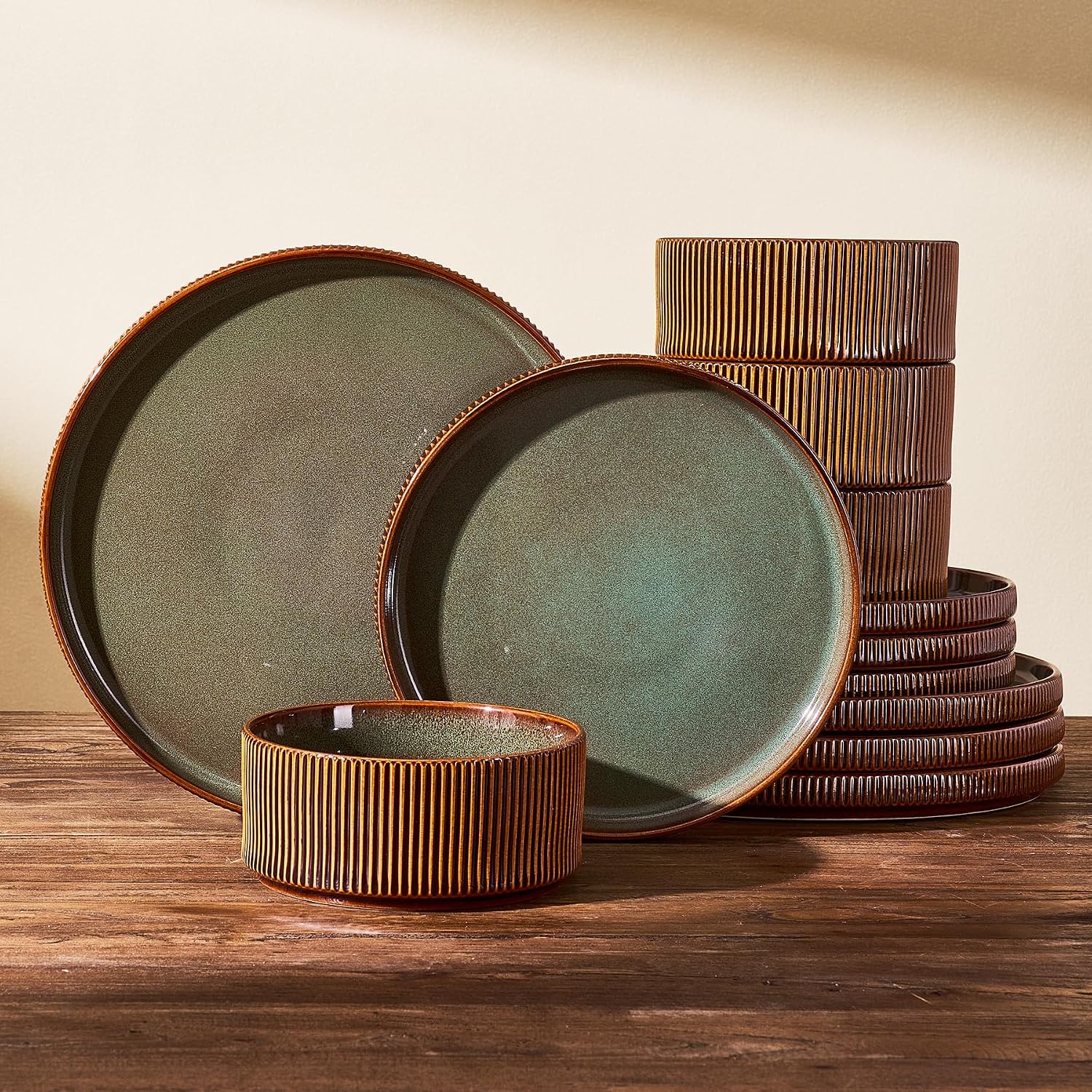 Stoneware Dinnerware Set - 18-Piece - Image 26