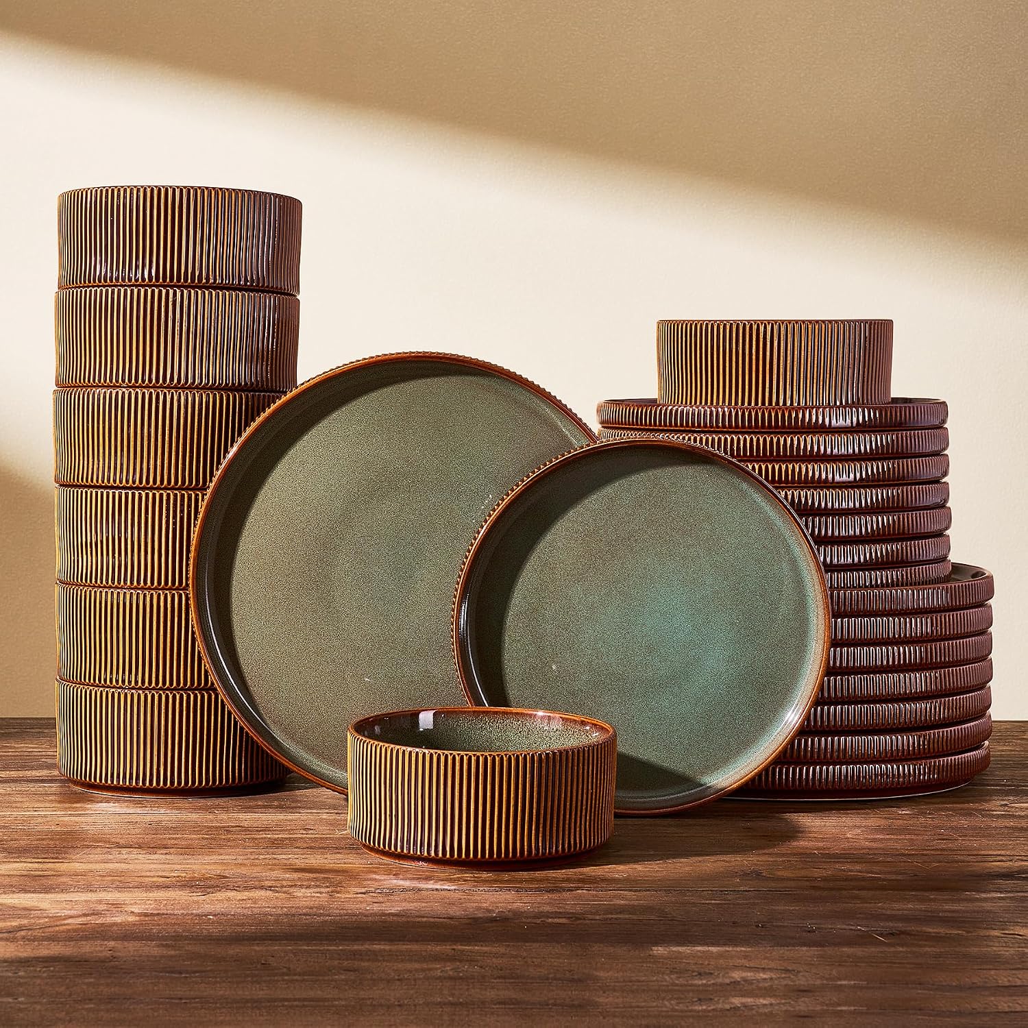 Stoneware Dinnerware Set - 18-Piece - Image 19