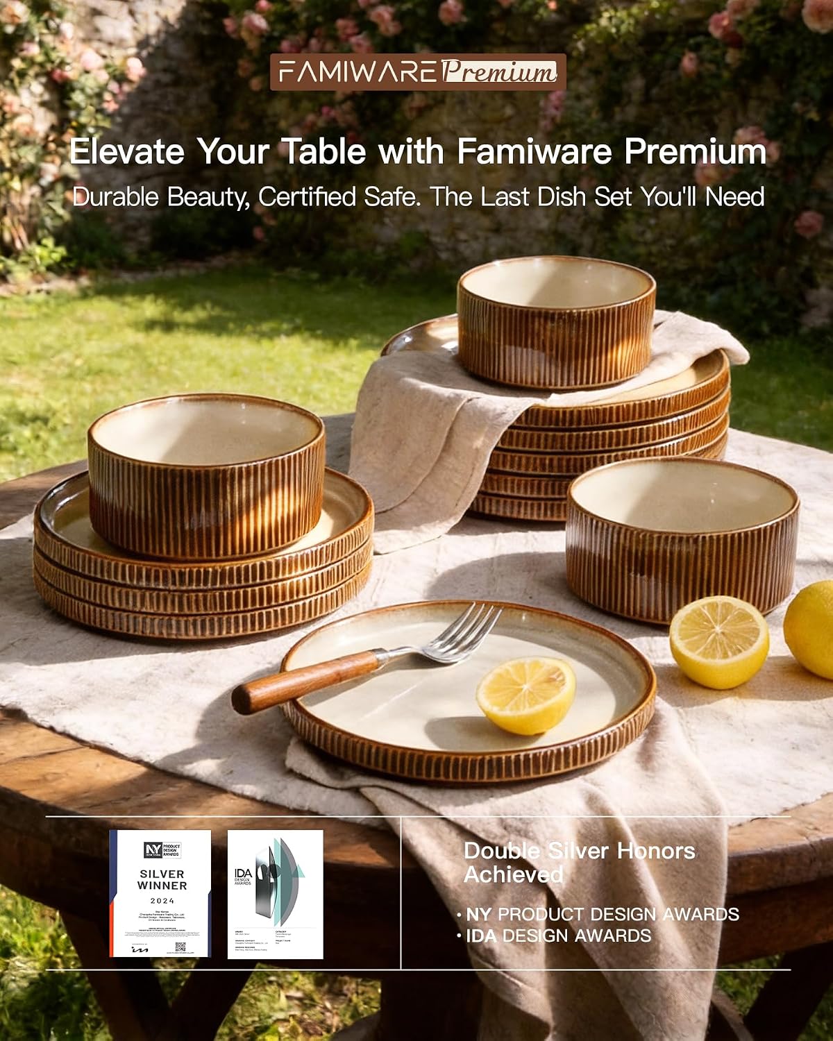 Stoneware Dinnerware Set - 18-Piece - Image 8