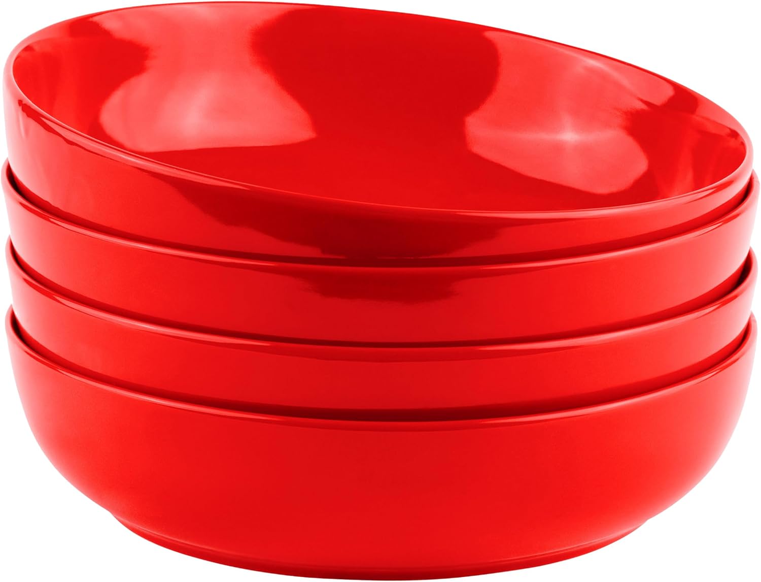 White Ceramic Pasta Bowls - 4-Piece - Image 12