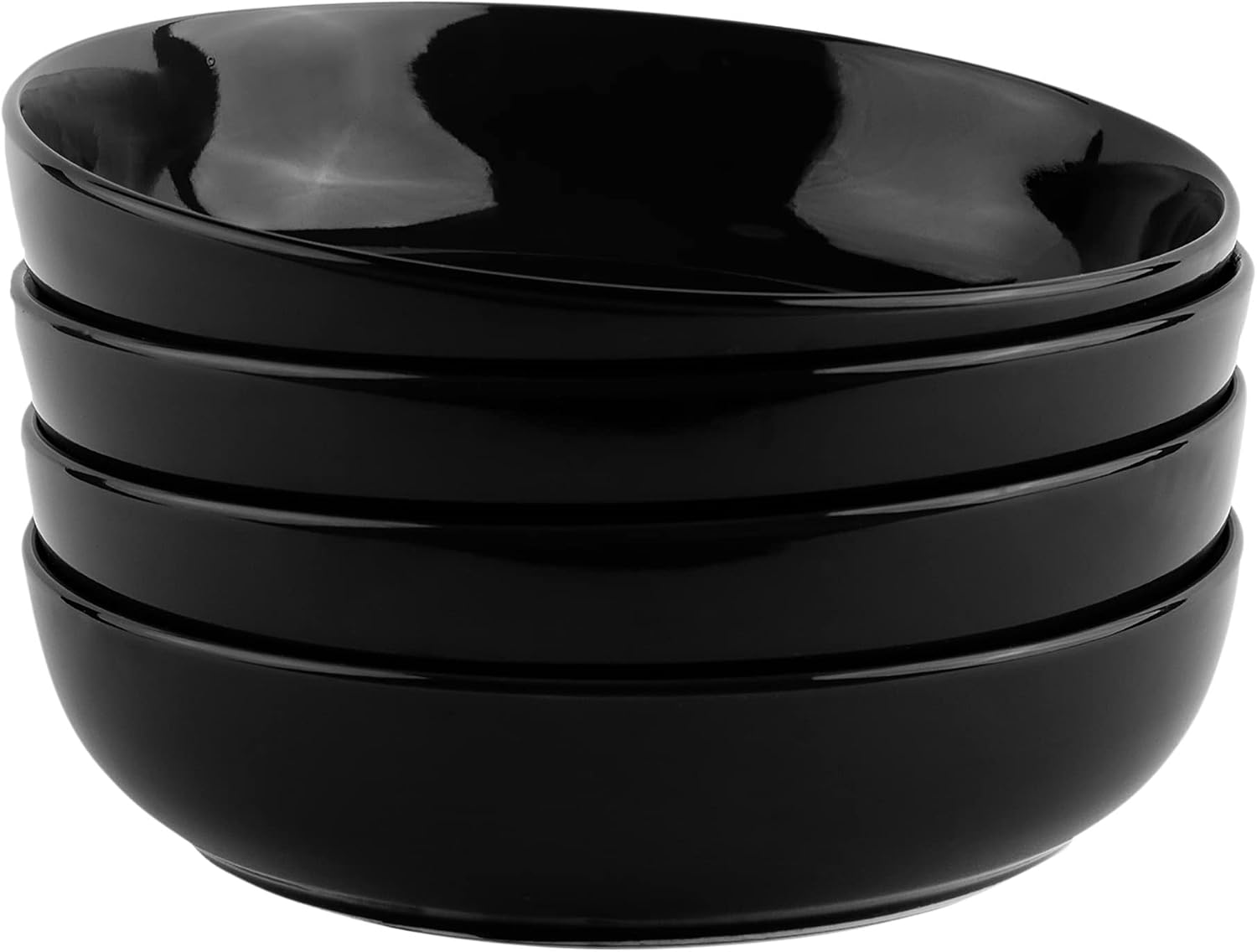White Ceramic Pasta Bowls - 4-Piece - Image 13