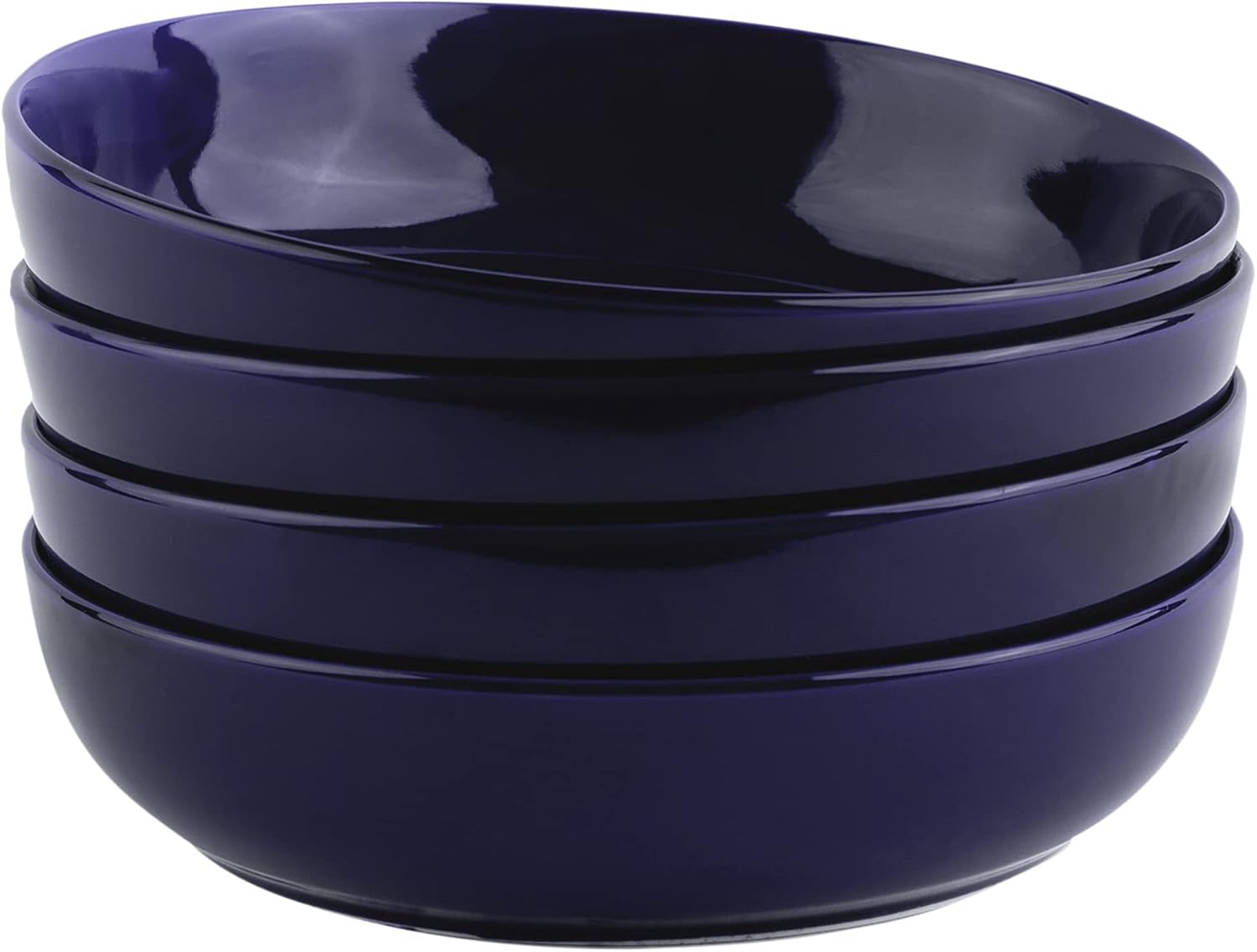White Ceramic Pasta Bowls - 4-Piece - Image 9