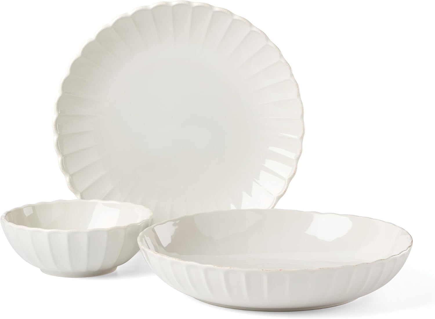 White Scallop Dinnerware Set - Image 24