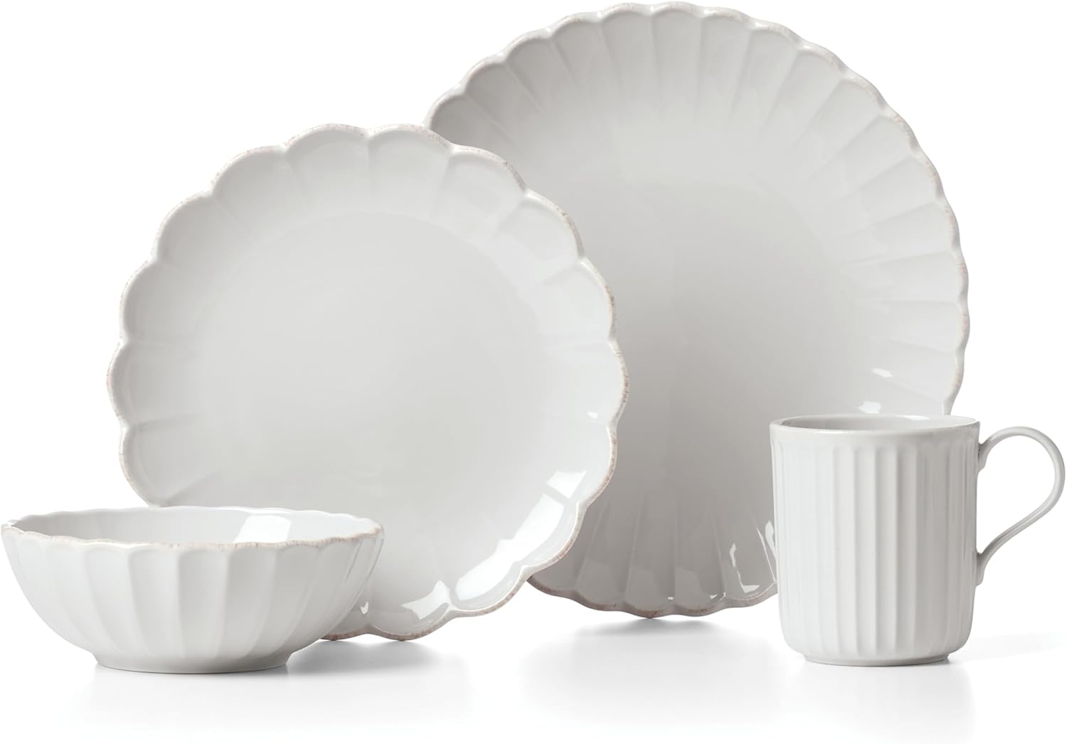 White Scallop Dinnerware Set - Image 20