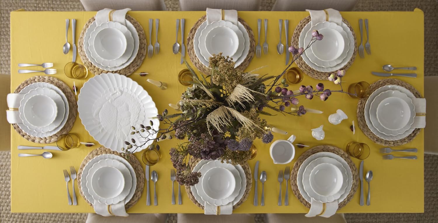 White Scallop Dinnerware Set - Image 10
