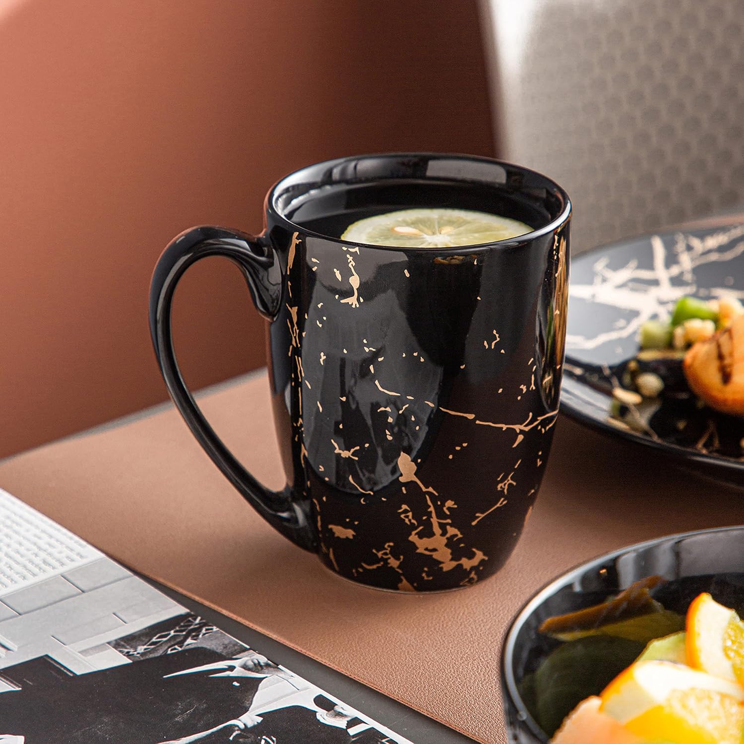 Black Porcelain Dinnerware Set - 16-Piece - Image 7