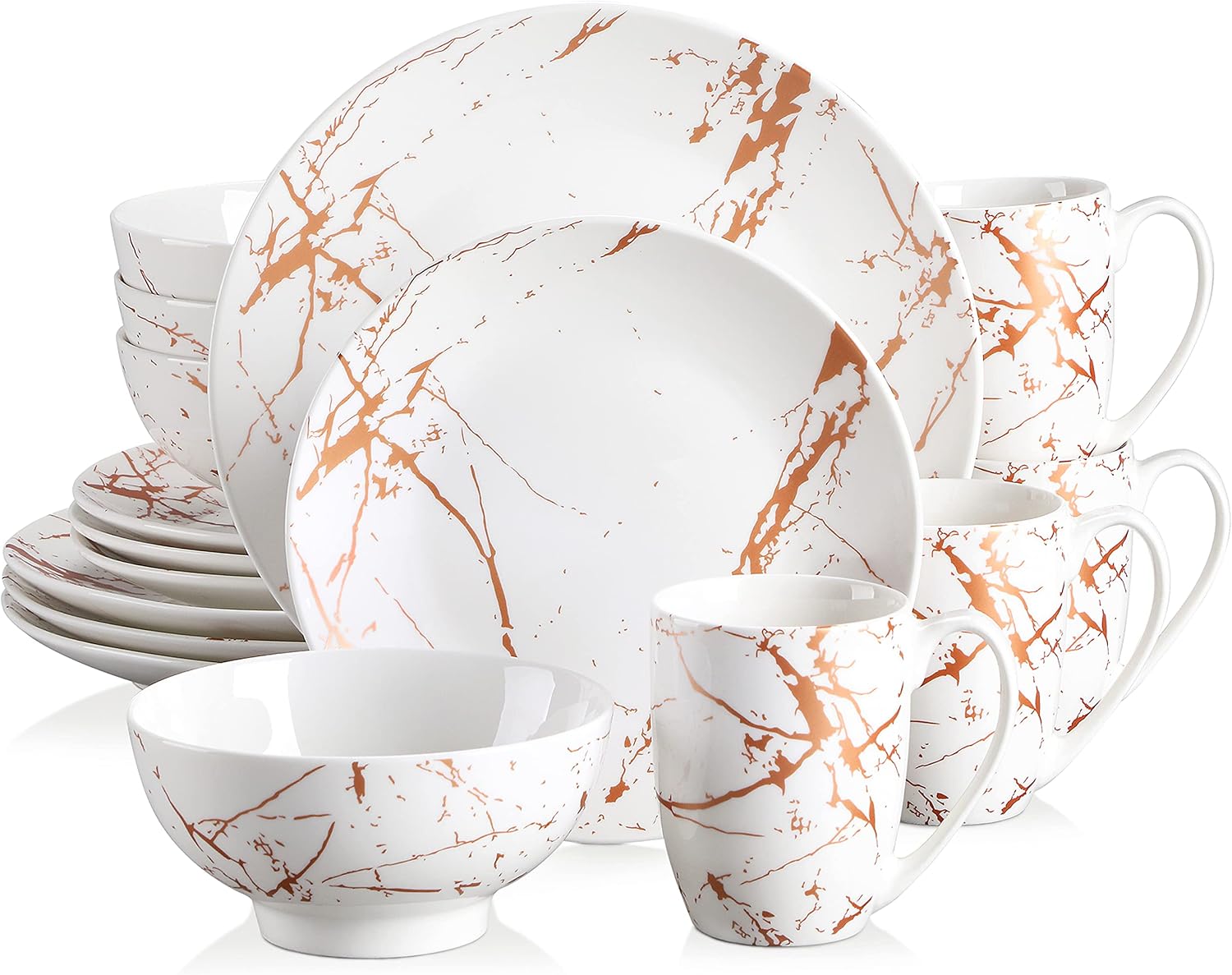 Black Porcelain Dinnerware Set - 16-Piece - Image 12