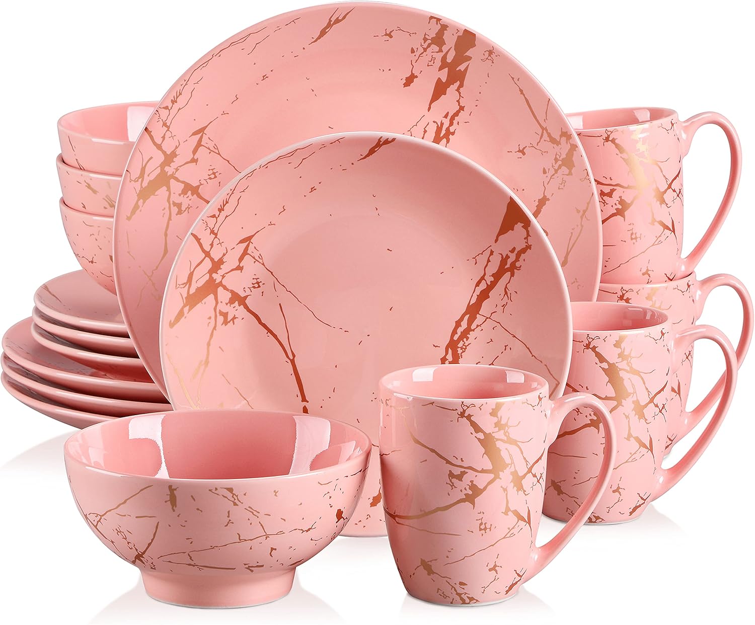 Black Porcelain Dinnerware Set - 16-Piece - Image 15