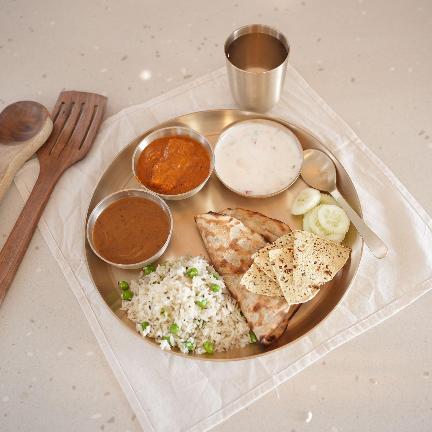 Kansa Dinnerware Set - 5-Piece - Image 9
