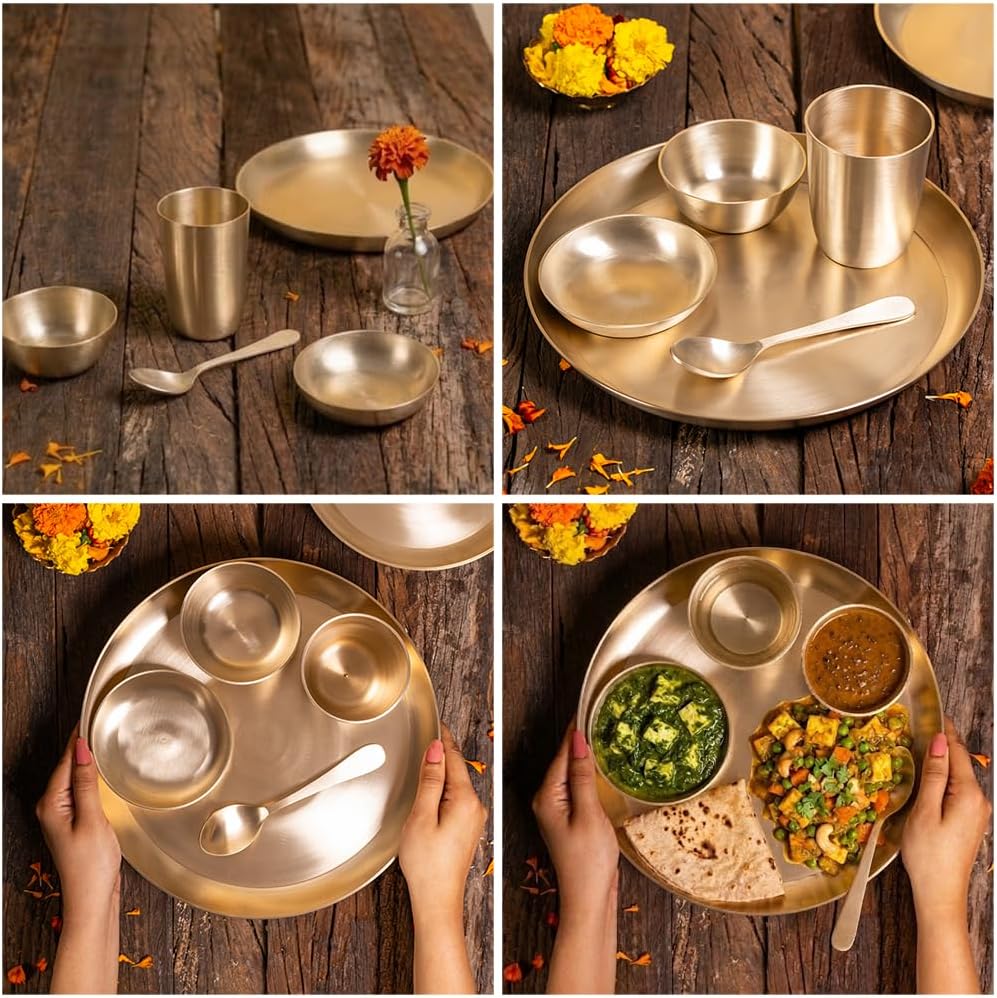Kansa Dinnerware Set - 5-Piece - Image 8