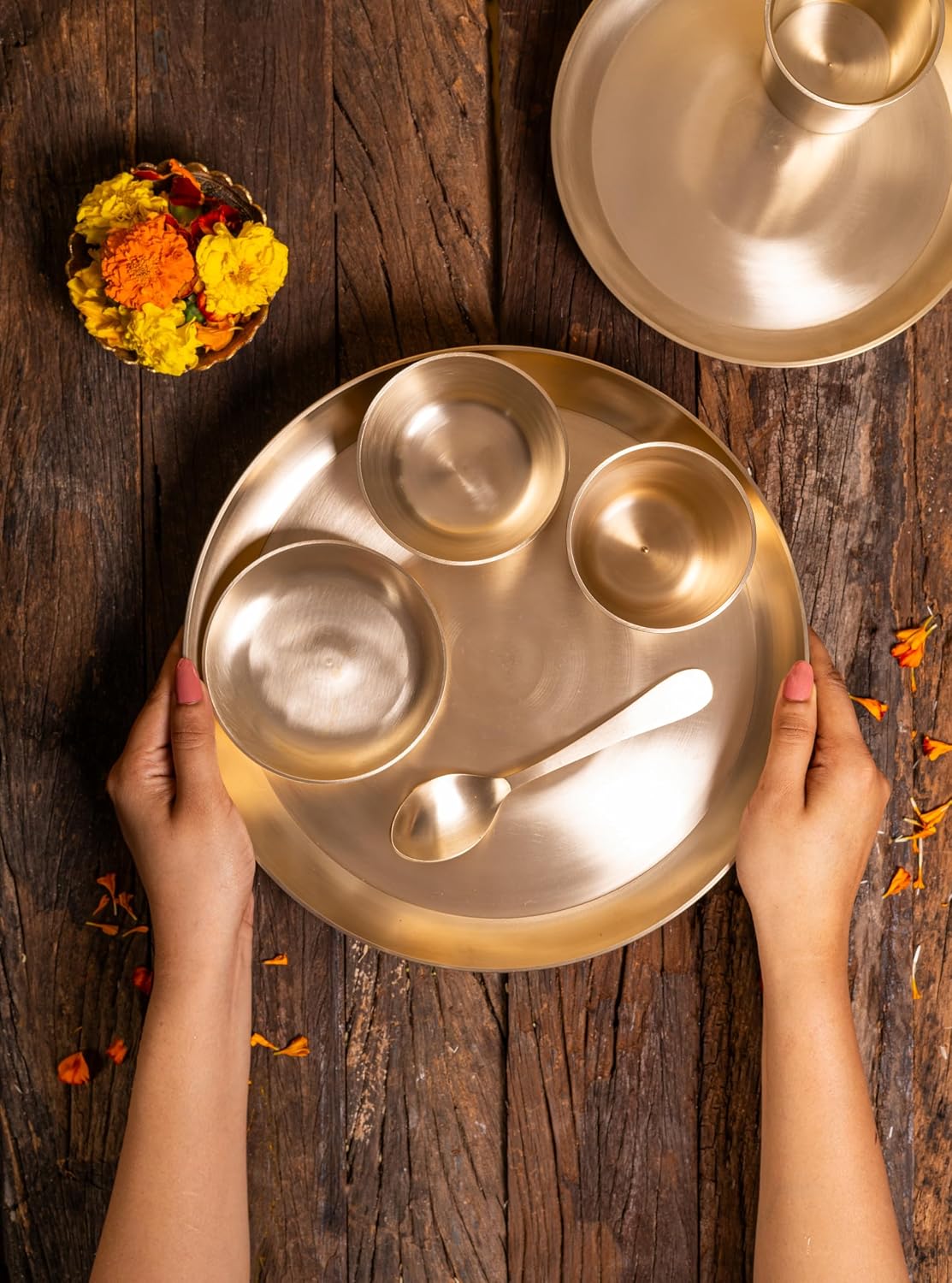 Kansa Dinnerware Set - 5-Piece