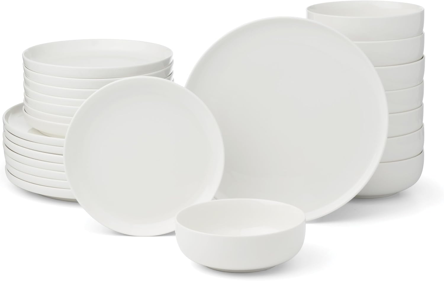 White Porcelain Dinnerware Set - 18-Piece - Image 11