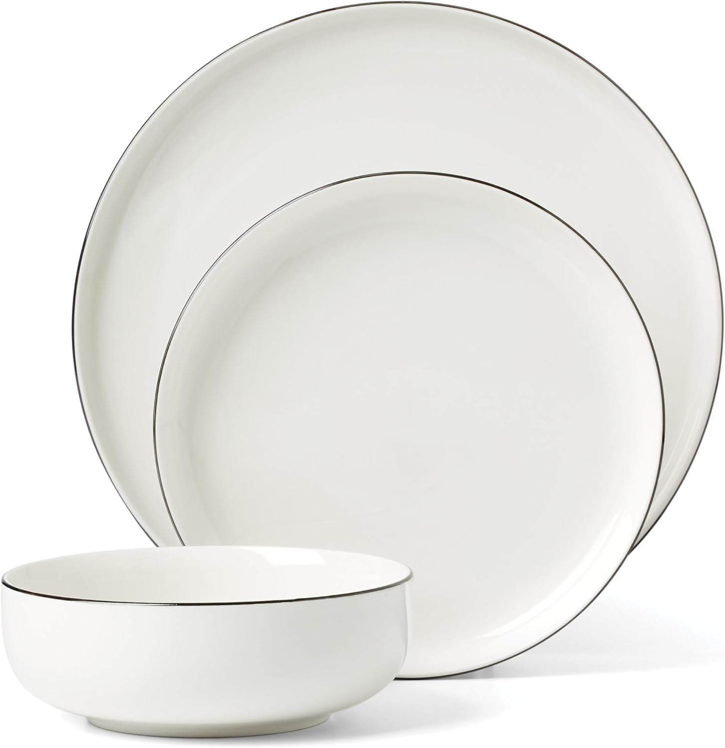 White Porcelain Dinnerware Set - 18-Piece - Image 10