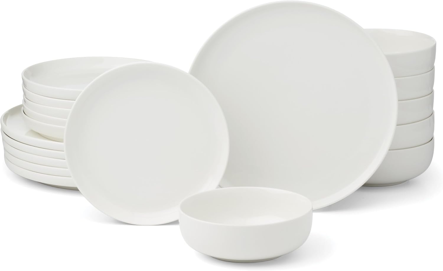 White Porcelain Dinnerware Set - 18-Piece