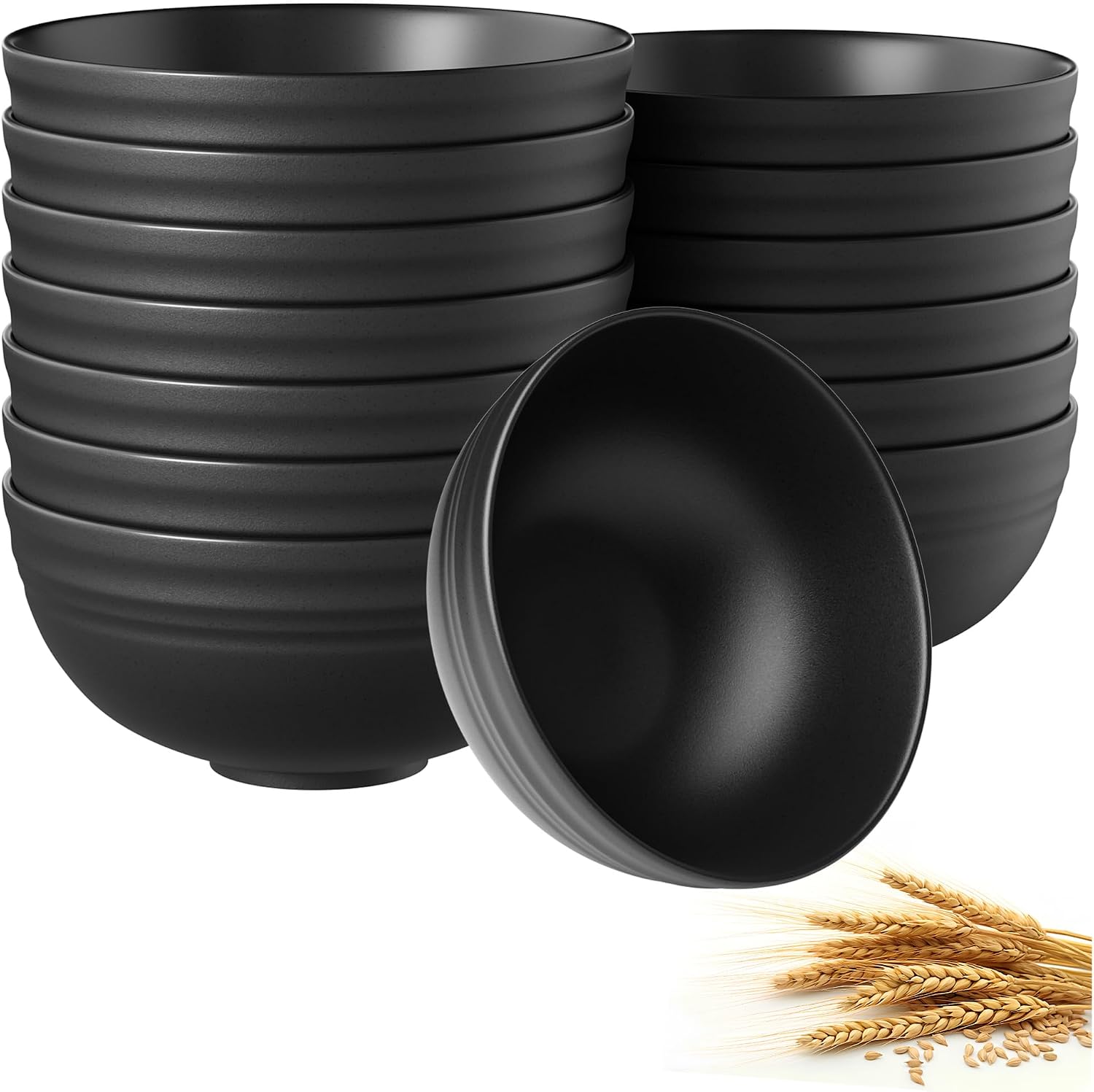 Wheat Straw Cereal Bowls - 10-Piece Set - Image 16