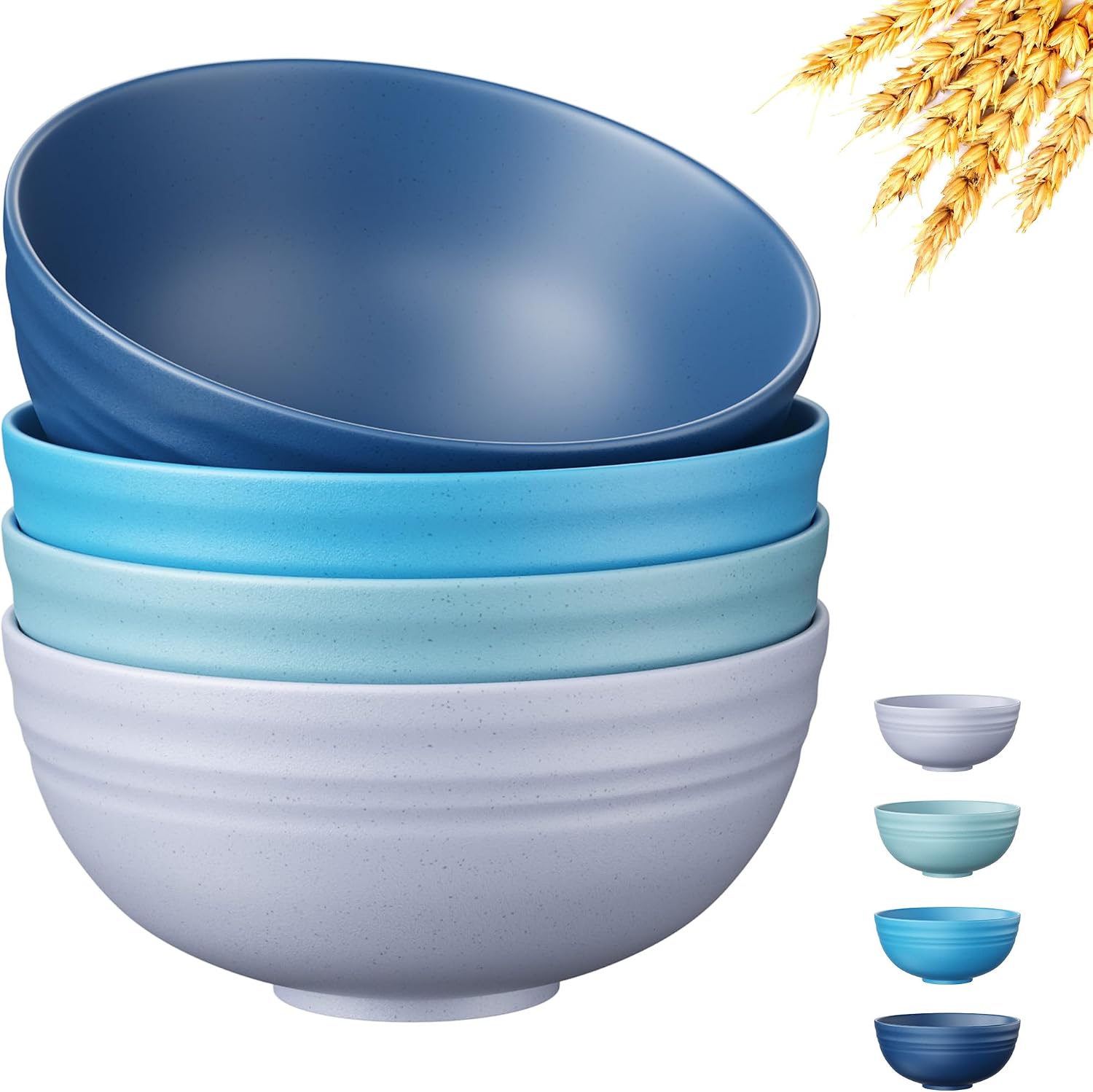 Wheat Straw Cereal Bowls - 10-Piece Set - Image 13