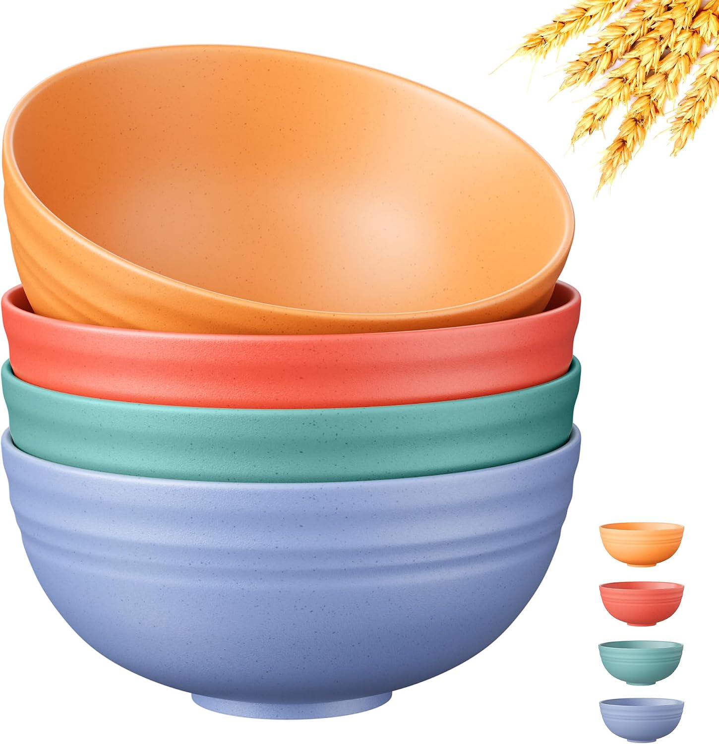 Wheat Straw Cereal Bowls - 10-Piece Set - Image 17