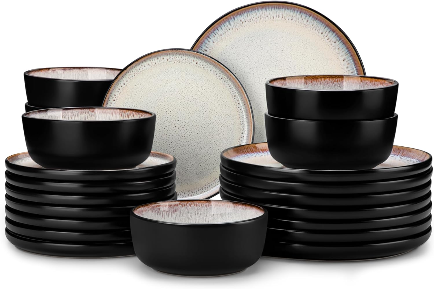 18-Piece Grayish Beige Stoneware - Image 12