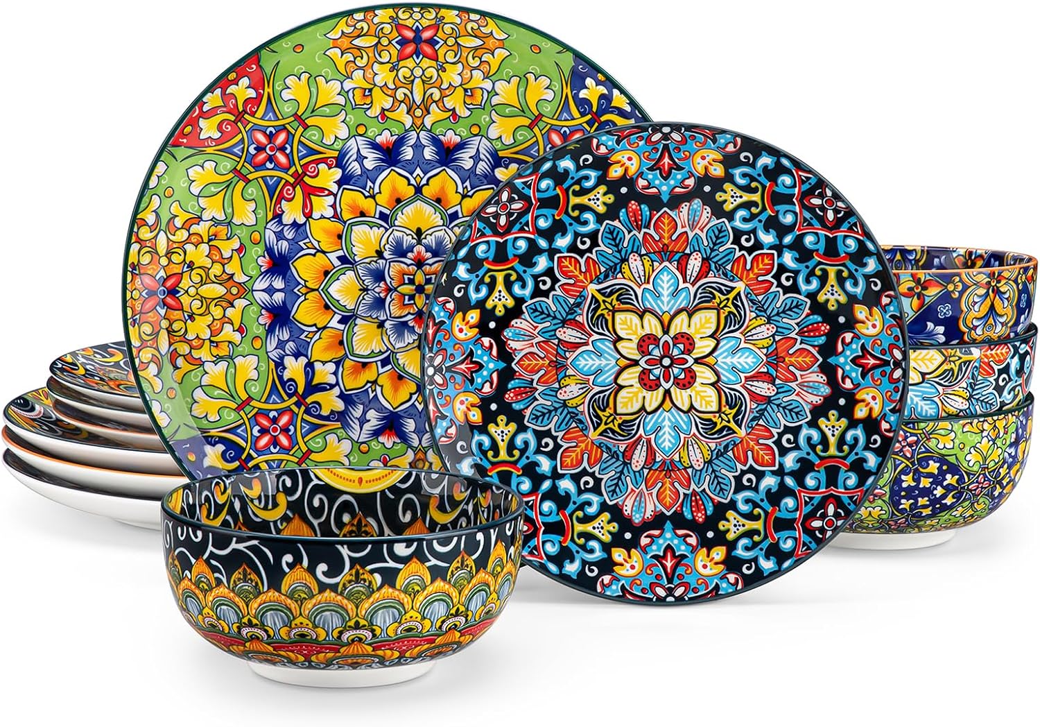 Bohemian Porcelain Dinnerware Set - 24-Piece - Image 10