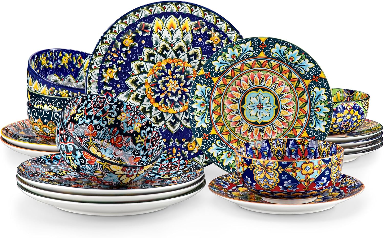 Bohemian Porcelain Dinnerware Set - 24-Piece - Image 15