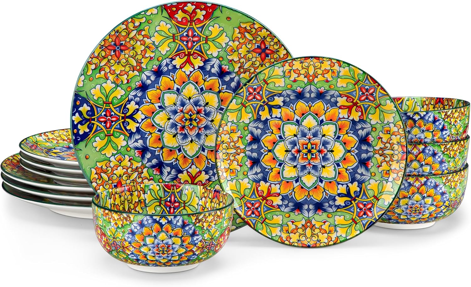 Bohemian Porcelain Dinnerware Set - 24-Piece - Image 13