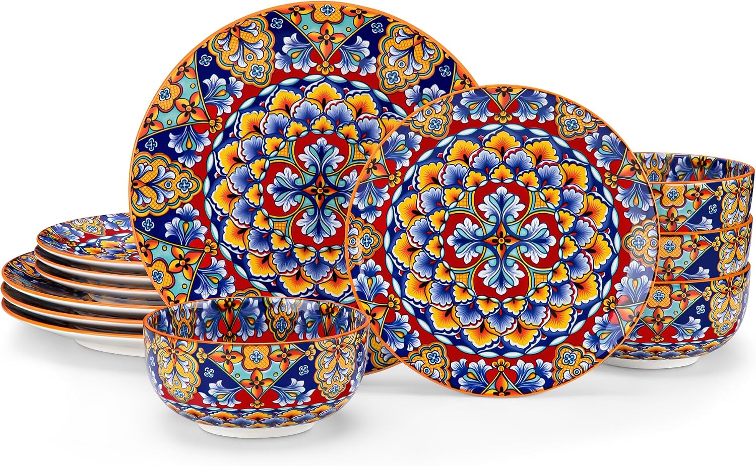 Bohemian Porcelain Dinnerware Set - 24-Piece - Image 11