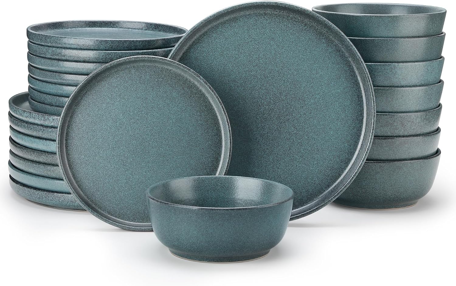 18-Piece Smoky Teal Dinnerware - Image 22