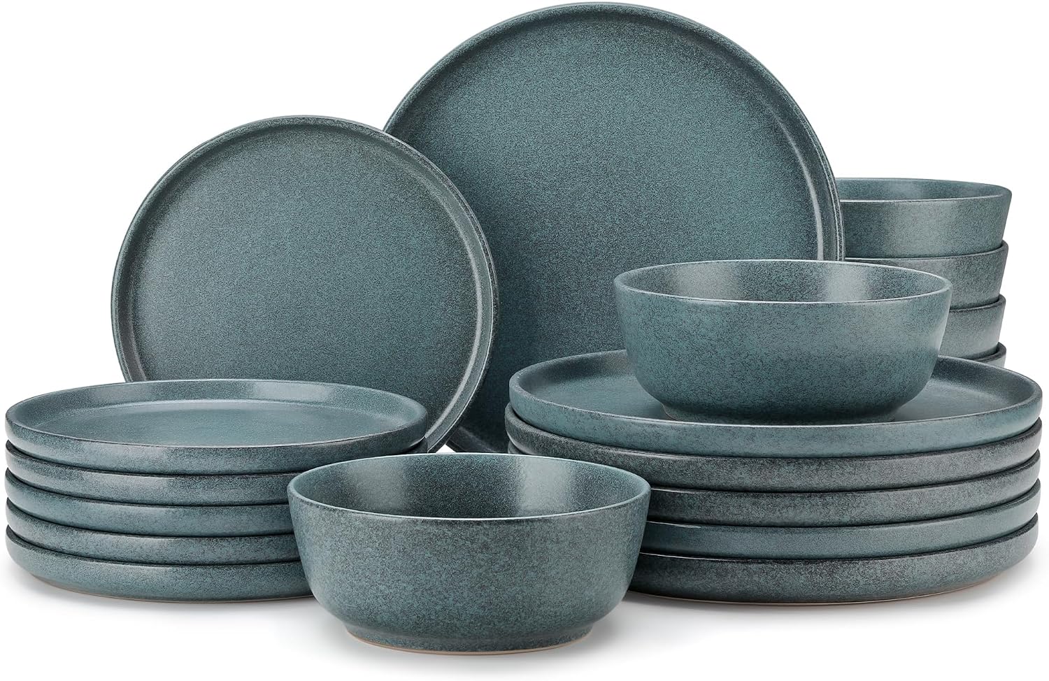 18-Piece Smoky Teal Dinnerware