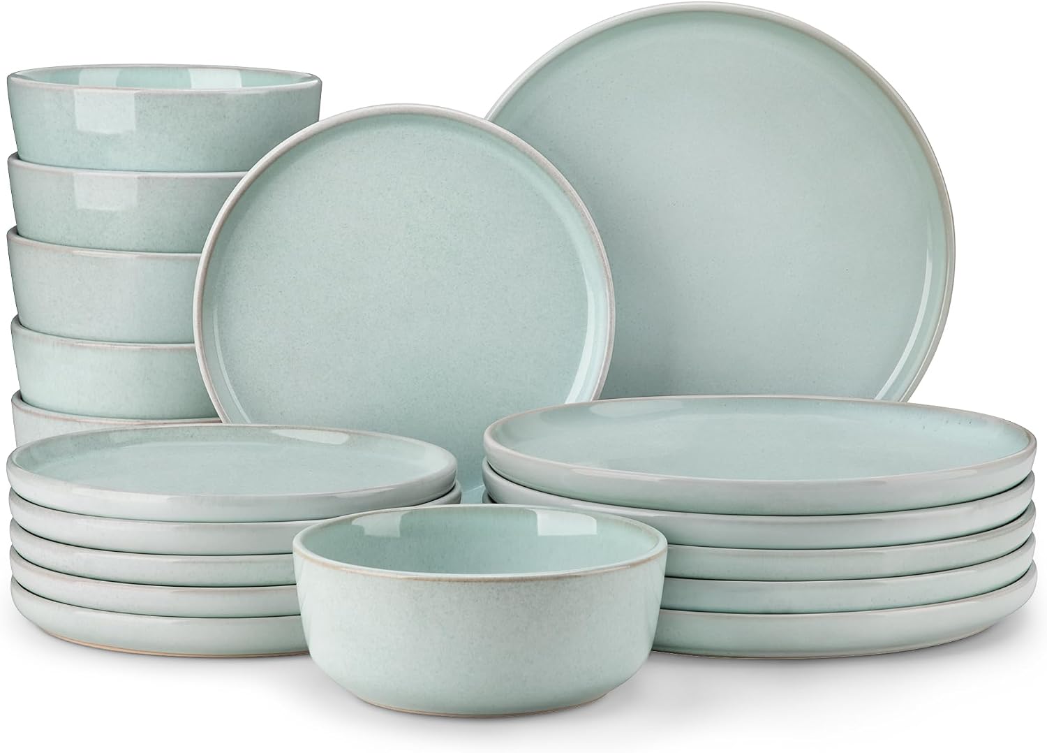 18-Piece Smoky Teal Dinnerware - Image 16