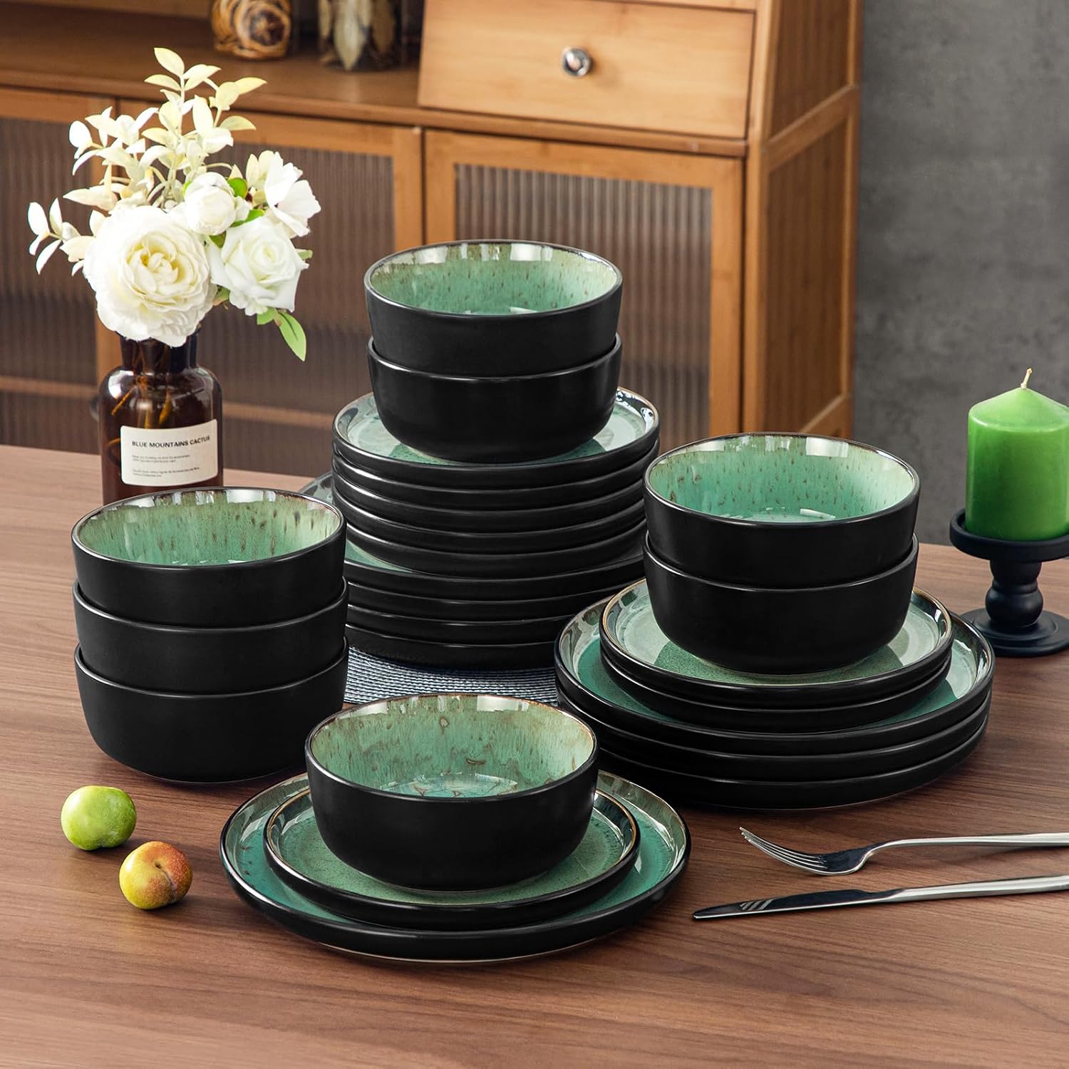Turf Green Stoneware Dinnerware - Image 7