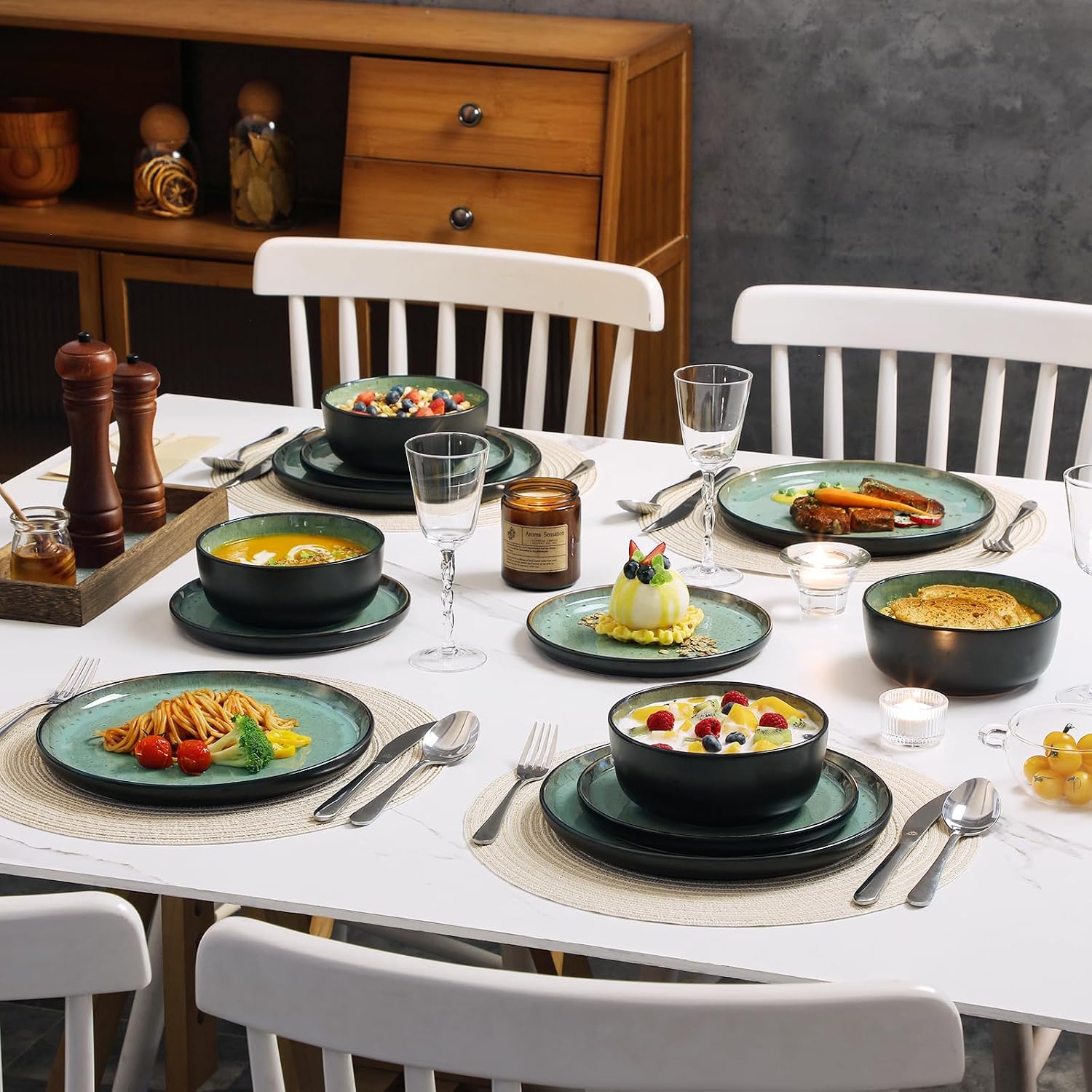 Turf Green Stoneware Dinnerware - Image 8