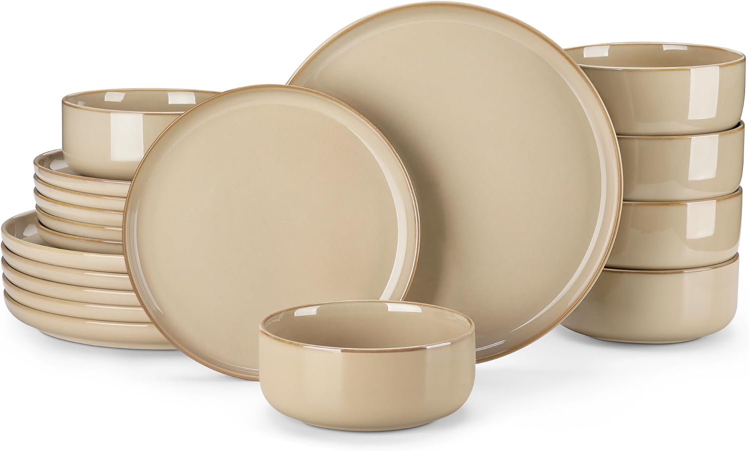 Grey-blue Reactive Glaze Dinnerware - 12-Piece Set - Image 8