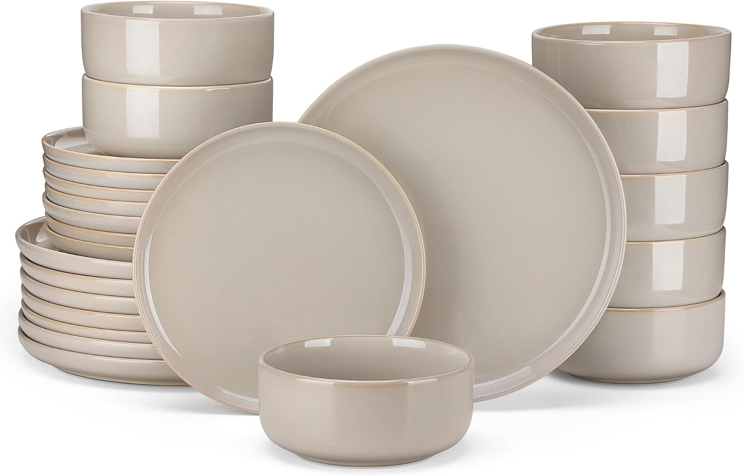 Grey-blue Reactive Glaze Dinnerware - 12-Piece Set - Image 14