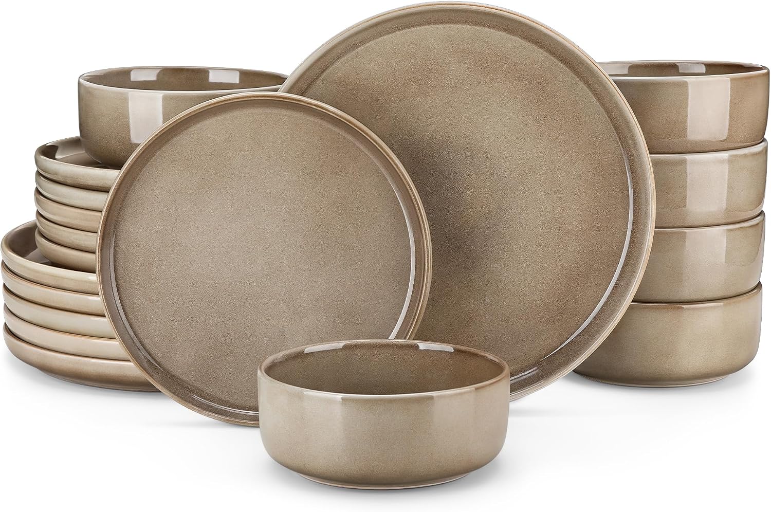 Grey-blue Reactive Glaze Dinnerware - 12-Piece Set - Image 26
