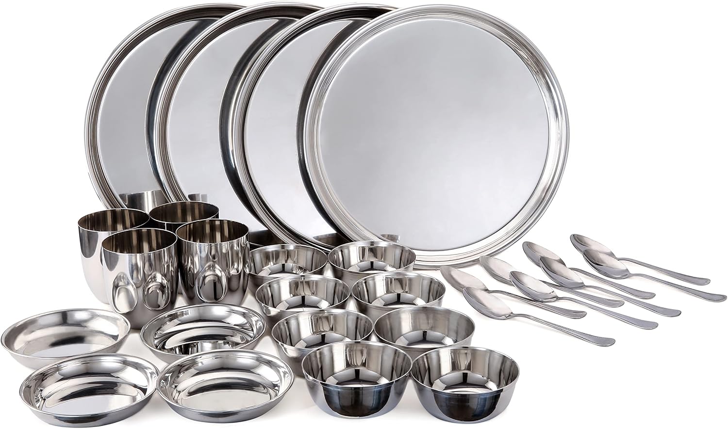 Stainless Steel Tableware Set - 28-Piece