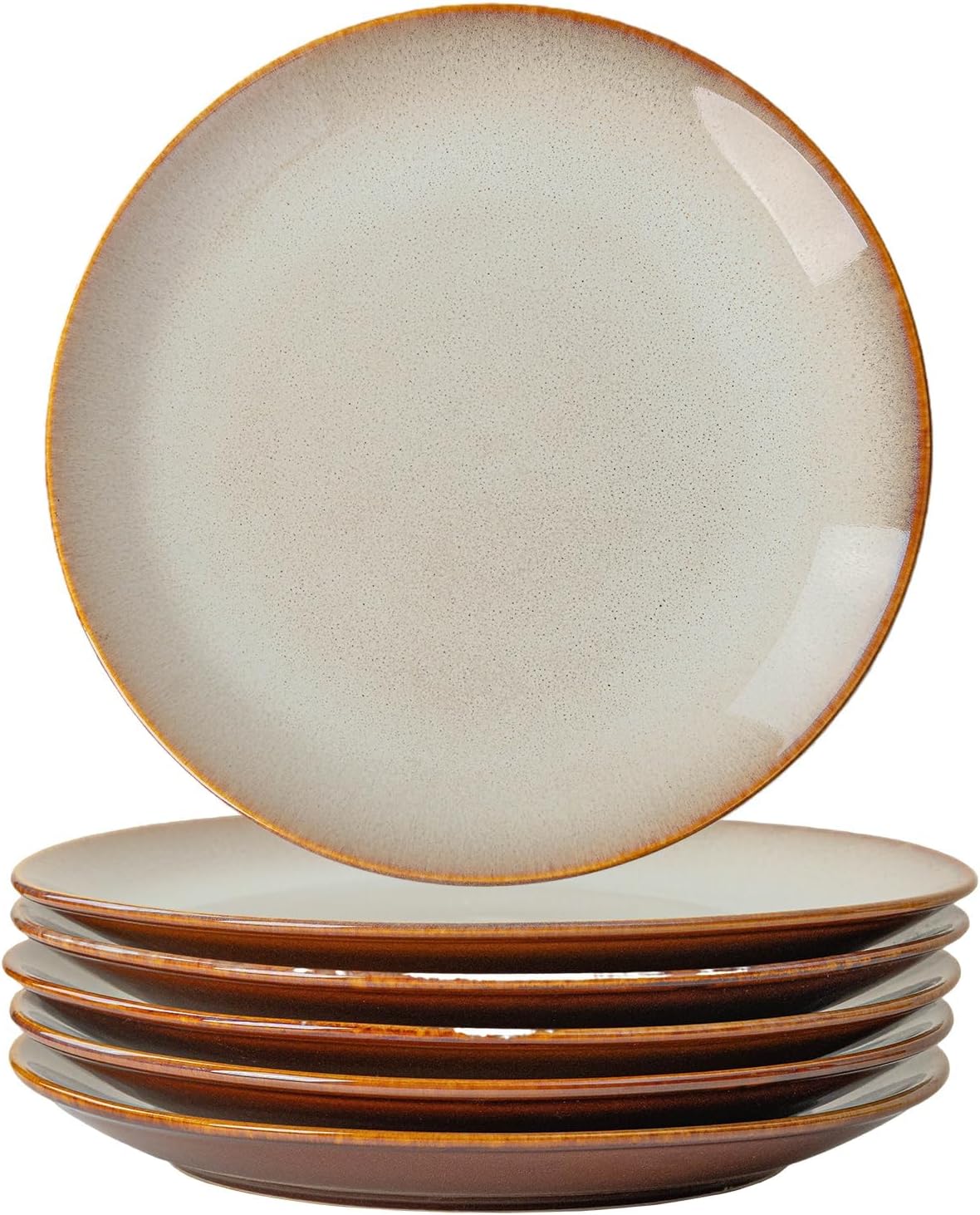 White Ceramic Dinner Plates - Set of 6 - Image 11