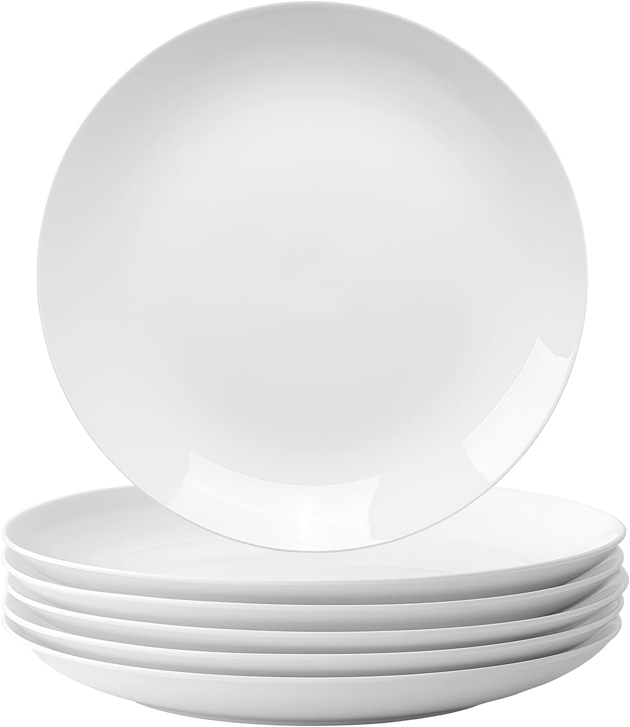 White Ceramic Dinner Plates - Set of 6 - Image 10